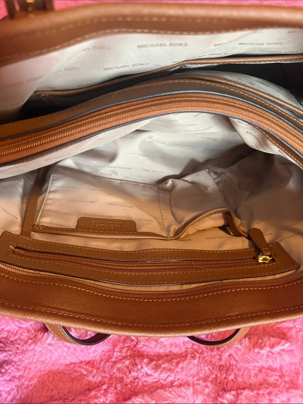 Michael Kors Brown Leather Tote Bag